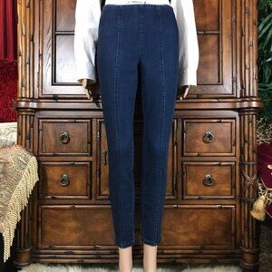 NWOT Motto Dark Wash Hollywood Waist Top Seamed Stretch Ankle Jean